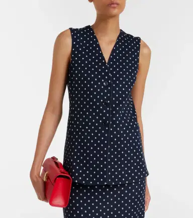Max Mara Polka-dot jersey vest | Thumbnail 5 Max Mara Polka-dot jersey vest | Thumbnail 5