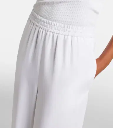 Max Mara Silk crêpe de chine wide-leg pants | Thumbnail 4 Max Mara Silk crêpe de chine wide-leg pants | Thumbnail 4