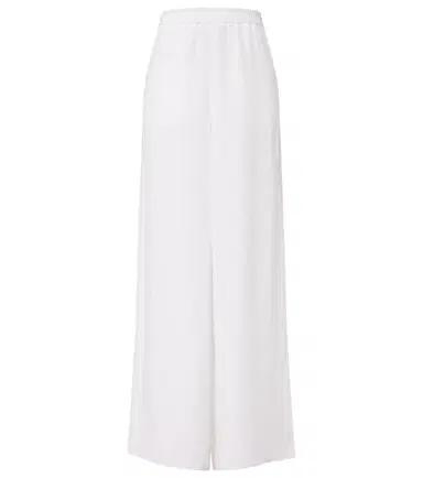 Max Mara Silk crêpe de chine wide-leg pants | Thumbnail 1 Max Mara Silk crêpe de chine wide-leg pants | Thumbnail 1