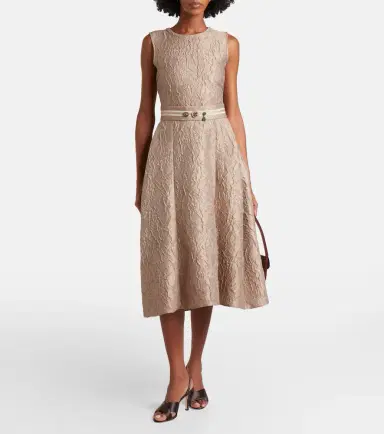 'S Max Mara Belted jacquard midi dress | Thumbnail 2 'S Max Mara Belted jacquard midi dress | Thumbnail 2