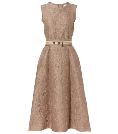 'S Max Mara Belted jacquard midi dress | Thumbnail 1 'S Max Mara Belted jacquard midi dress | Thumbnail 1