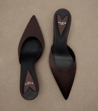 Alaïa Alaïa Le Coeur satin mules | Thumbnail 3 Alaïa Alaïa Le Coeur satin mules | Thumbnail 3