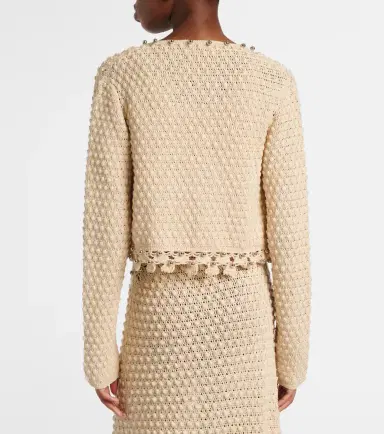 Rabanne Embellished crochet cotton cardigan | Thumbnail 3 Rabanne Embellished crochet cotton cardigan | Thumbnail 3