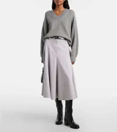 Brunello Cucinelli Virgin wool midi skirt | Thumbnail 5 Brunello Cucinelli Virgin wool midi skirt | Thumbnail 5