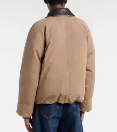 Brunello Cucinelli Leather-trimmed padded jacket | Thumbnail 4 Brunello Cucinelli Leather-trimmed padded jacket | Thumbnail 4