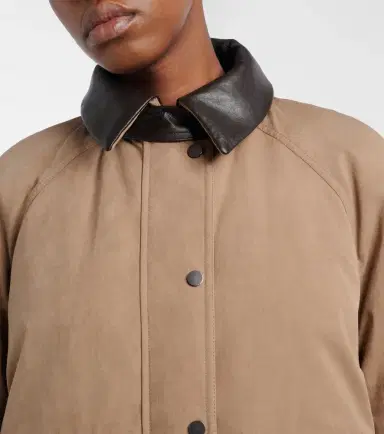 Brunello Cucinelli Leather-trimmed padded jacket | Thumbnail 6 Brunello Cucinelli Leather-trimmed padded jacket | Thumbnail 6