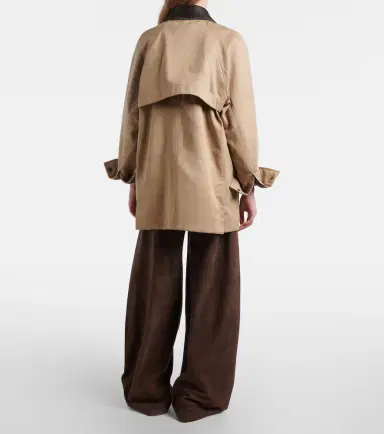 Brunello Cucinelli Suede wide-leg pants | Thumbnail 4 Brunello Cucinelli Suede wide-leg pants | Thumbnail 4