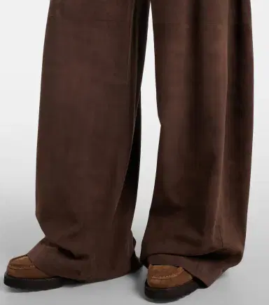 Brunello Cucinelli Suede wide-leg pants | Thumbnail 6 Brunello Cucinelli Suede wide-leg pants | Thumbnail 6