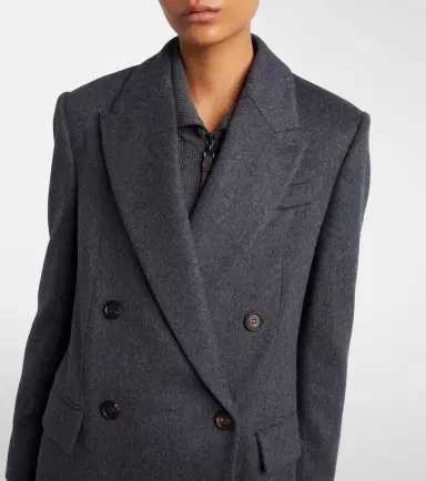 Brunello Cucinelli Double-breasted wool jacket | Thumbnail 3 Brunello Cucinelli Double-breasted wool jacket | Thumbnail 3
