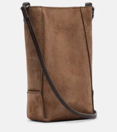 Brunello Cucinelli Duo Mini Monili suede phone pouch | Thumbnail 2 Brunello Cucinelli Duo Mini Monili suede phone pouch | Thumbnail 2