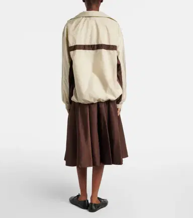 Prada Re-Nylon gathered midi skirt | Thumbnail 4 Prada Re-Nylon gathered midi skirt | Thumbnail 4