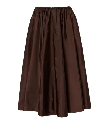 Prada Re-Nylon gathered midi skirt | Thumbnail 1 Prada Re-Nylon gathered midi skirt | Thumbnail 1