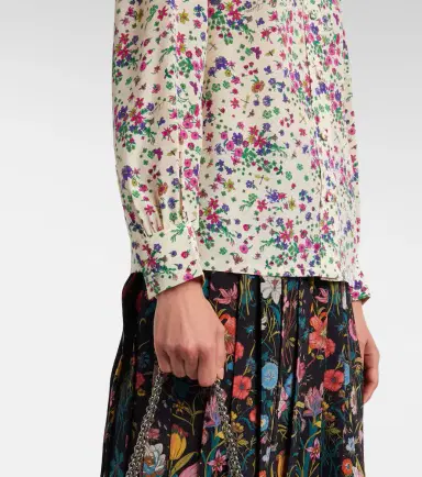 Gucci Floral tie-neck silk shirt | Thumbnail 6 Gucci Floral tie-neck silk shirt | Thumbnail 6