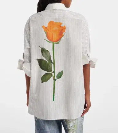 Acne Studios Striped cotton poplin shirt | Thumbnail 4 Acne Studios Striped cotton poplin shirt | Thumbnail 4