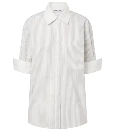 Acne Studios Striped cotton poplin shirt | Thumbnail 1 Acne Studios Striped cotton poplin shirt | Thumbnail 1