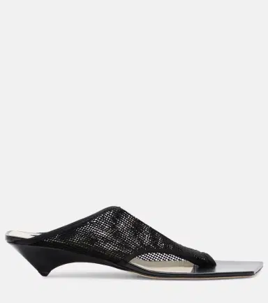 CHRISTEN Edge Stretch leather-trimmed mesh mules | Thumbnail 4 CHRISTEN Edge Stretch leather-trimmed mesh mules | Thumbnail 4