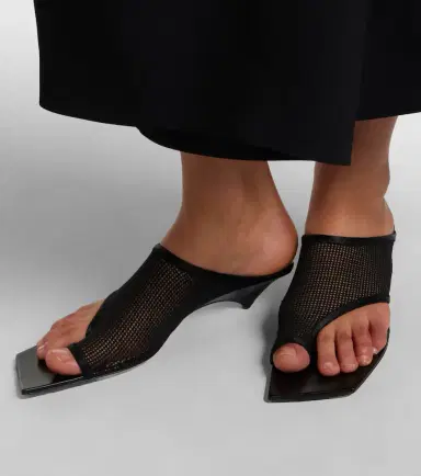 CHRISTEN Edge Stretch leather-trimmed mesh mules | Thumbnail 6 CHRISTEN Edge Stretch leather-trimmed mesh mules | Thumbnail 6