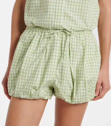 Simkhai Gingham cotton-blend shorts | Thumbnail 3 Simkhai Gingham cotton-blend shorts | Thumbnail 3
