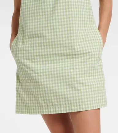 Simkhai Sloan gingham cotton-blend minidress | Thumbnail 2 Simkhai Sloan gingham cotton-blend minidress | Thumbnail 2