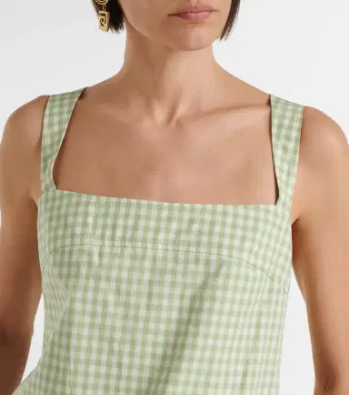 Simkhai Sloan gingham cotton-blend minidress | Thumbnail 5 Simkhai Sloan gingham cotton-blend minidress | Thumbnail 5