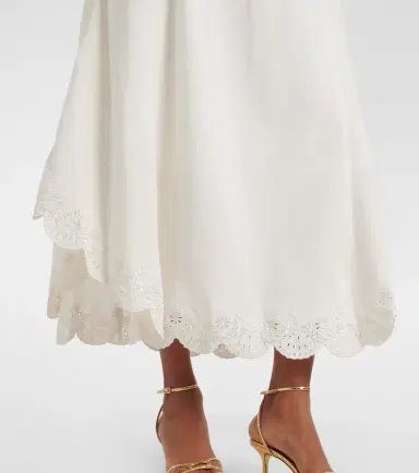 Simkhai Gillian linen-blend midi dress | Thumbnail 3 Simkhai Gillian linen-blend midi dress | Thumbnail 3