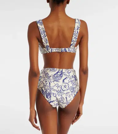 Simkhai Teya ruched printed bikini bottoms | Thumbnail 3 Simkhai Teya ruched printed bikini bottoms | Thumbnail 3