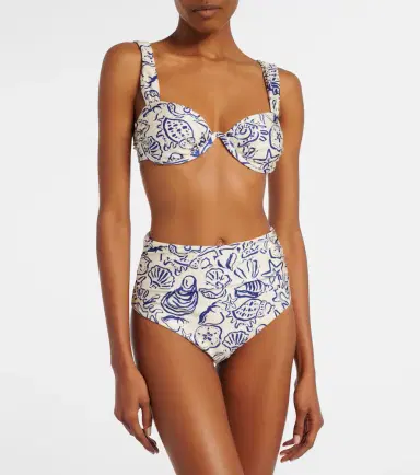 Simkhai Teya ruched printed bikini bottoms | Thumbnail 4 Simkhai Teya ruched printed bikini bottoms | Thumbnail 4