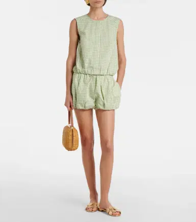 Simkhai Gingham cotton-blend top | Thumbnail 2 Simkhai Gingham cotton-blend top | Thumbnail 2