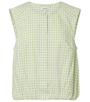 Simkhai Gingham cotton-blend top | Thumbnail 1 Simkhai Gingham cotton-blend top | Thumbnail 1