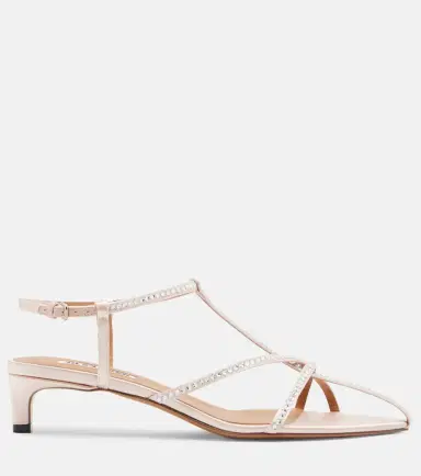 Jil Sander Cage crystal-embellished leather sandals | Thumbnail 4 Jil Sander Cage crystal-embellished leather sandals | Thumbnail 4