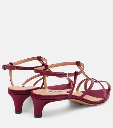Jil Sander Cage satin and leather sandals | Thumbnail 2 Jil Sander Cage satin and leather sandals | Thumbnail 2