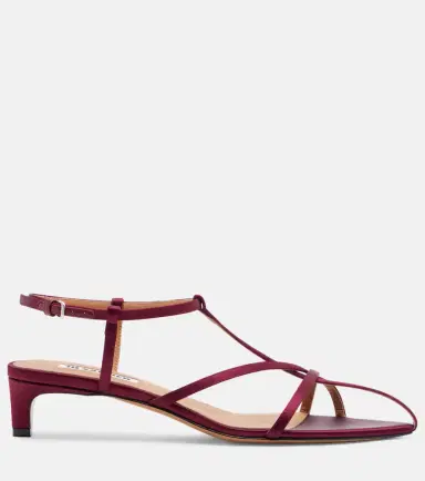 Jil Sander Cage satin and leather sandals | Thumbnail 3 Jil Sander Cage satin and leather sandals | Thumbnail 3