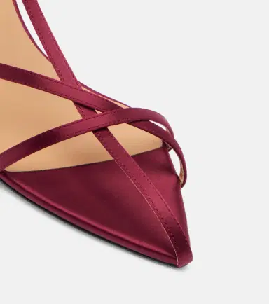 Jil Sander Cage satin and leather sandals | Thumbnail 4 Jil Sander Cage satin and leather sandals | Thumbnail 4