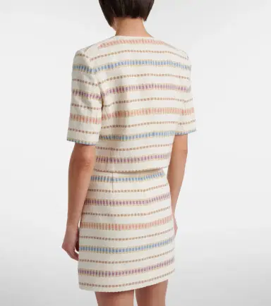 Veronica Beard Orville striped cropped cotton-blend jacket | Thumbnail 2 Veronica Beard Orville striped cropped cotton-blend jacket | Thumbnail 2