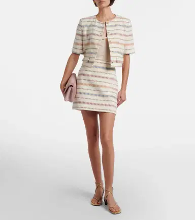 Veronica Beard Orville striped cropped cotton-blend jacket | Thumbnail 5 Veronica Beard Orville striped cropped cotton-blend jacket | Thumbnail 5
