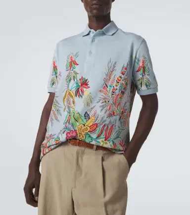 Etro Printed cotton piqué polo shirt | Thumbnail 2 Etro Printed cotton piqué polo shirt | Thumbnail 2