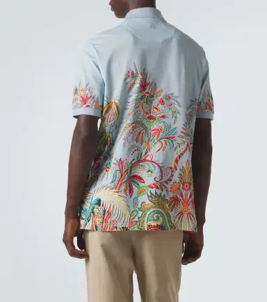 Etro Printed cotton piqué polo shirt | Thumbnail 3 Etro Printed cotton piqué polo shirt | Thumbnail 3
