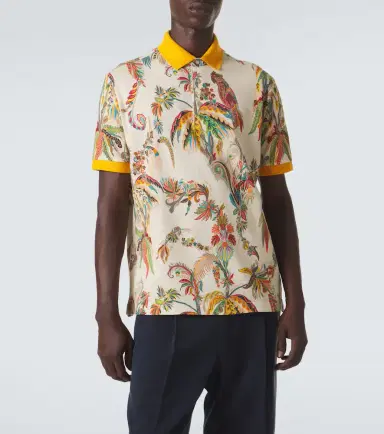 Etro Printed cotton piqué polo shirt | Thumbnail 3 Etro Printed cotton piqué polo shirt | Thumbnail 3