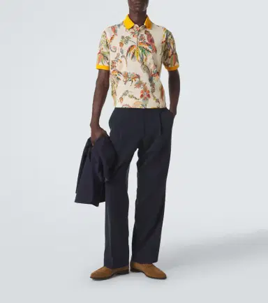 Etro Printed cotton piqué polo shirt | Thumbnail 4 Etro Printed cotton piqué polo shirt | Thumbnail 4