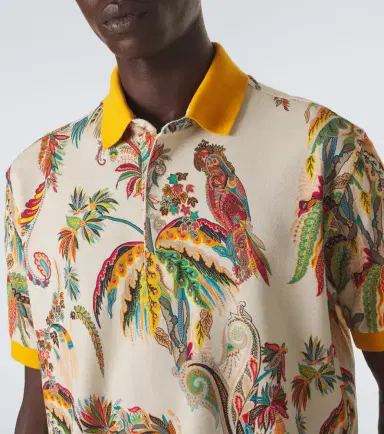 Etro Printed cotton piqué polo shirt | Thumbnail 6 Etro Printed cotton piqué polo shirt | Thumbnail 6