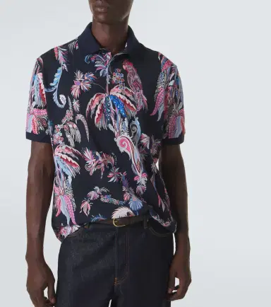 Etro Printed cotton piqué polo shirt | Thumbnail 2 Etro Printed cotton piqué polo shirt | Thumbnail 2