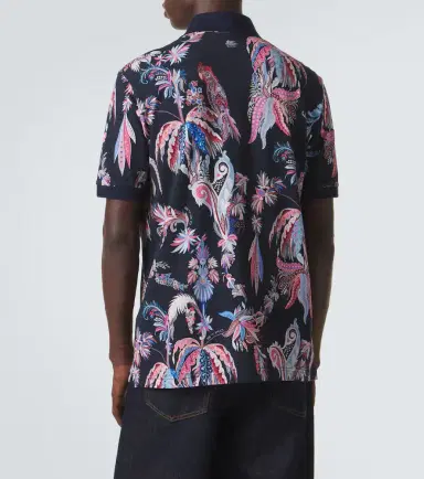 Etro Printed cotton piqué polo shirt | Thumbnail 4 Etro Printed cotton piqué polo shirt | Thumbnail 4