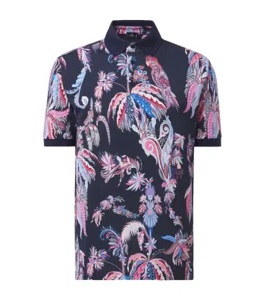 Etro Printed cotton piqué polo shirt | Thumbnail 1 Etro Printed cotton piqué polo shirt | Thumbnail 1