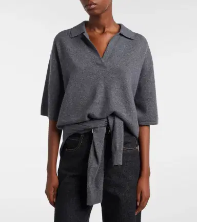 Lisa Yang Neela cashmere polo sweater | Thumbnail 4 Lisa Yang Neela cashmere polo sweater | Thumbnail 4