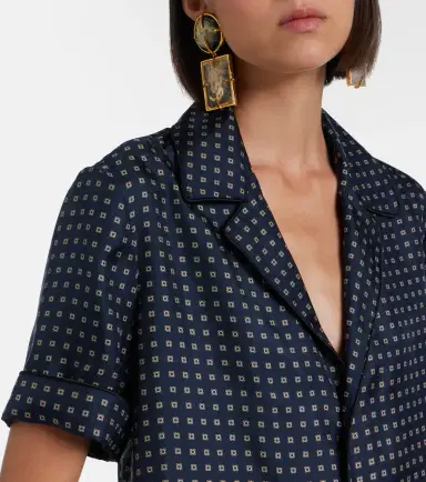 Saint Laurent Printed silk satin pajama shirt | Thumbnail 2 Saint Laurent Printed silk satin pajama shirt | Thumbnail 2
