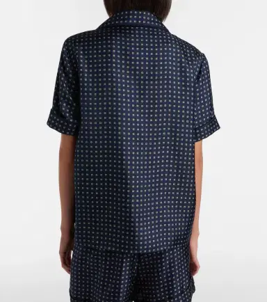 Saint Laurent Printed silk satin pajama shirt | Thumbnail 3 Saint Laurent Printed silk satin pajama shirt | Thumbnail 3