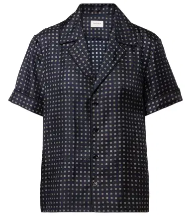 Saint Laurent Printed silk satin pajama shirt | Thumbnail 1 Saint Laurent Printed silk satin pajama shirt | Thumbnail 1