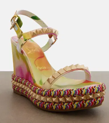 Christian Louboutin Pyra Clou embellished espadrille wedges | Thumbnail 4 Christian Louboutin Pyra Clou embellished espadrille wedges | Thumbnail 4