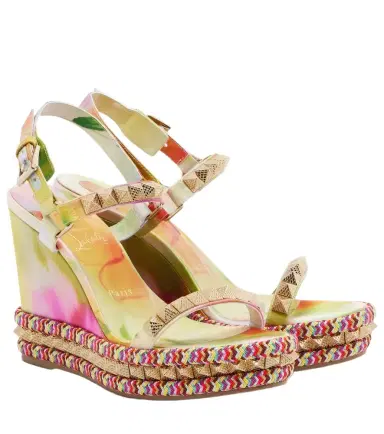 Christian Louboutin Pyra Clou embellished espadrille wedges | Thumbnail 1 Christian Louboutin Pyra Clou embellished espadrille wedges | Thumbnail 1
