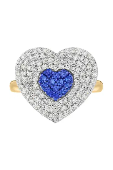 PHILLIPS HOUSE Diamond Blue Sapphire Infinity Heartbeat Ring | Thumbnail 1 PHILLIPS HOUSE Diamond Blue Sapphire Infinity Heartbeat Ring | Thumbnail 1